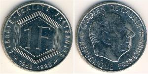 1 Franc 法蘭西第五共和國 銅/镍 