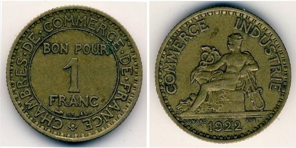 1 Franc 法兰西第三共和国 (1870 - 1940) 青铜 