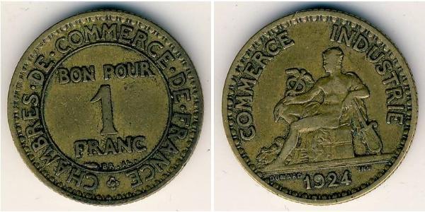1 Franc 法兰西第三共和国 (1870 - 1940) 青铜 