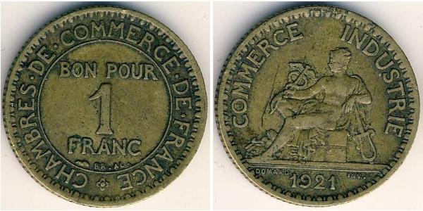 1 Franc 法兰西第三共和国 (1870 - 1940) 青铜 