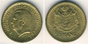 1 Franc Monaco 青铜/铝 路易二世 (摩纳哥) (1870 - 1949)