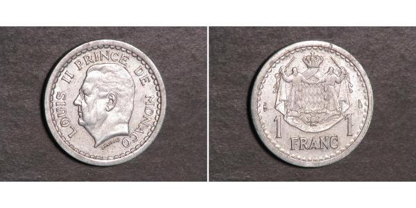 1 Franc Monaco 青铜/铝 路易二世 (摩纳哥) (1870 - 1949)