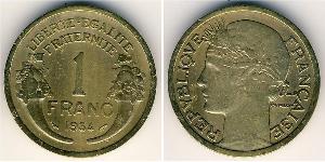 1 Franc 法兰西第三共和国 (1870 - 1940) 青铜/铝 