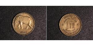 1 Franc 比屬剛果 (1908 - 1960) 黃銅 