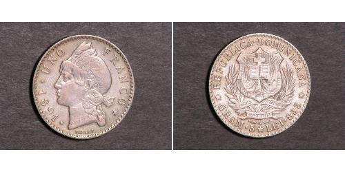 1 Franco República Dominicana Plata 