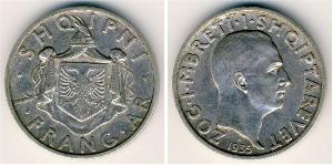 1 Franga Ari Albania Plata 