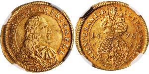 1 Goldgulden Electorate of Bavaria (1623 - 1806) Oro Fernando María, Elector de Baviera(1636 – 1679)