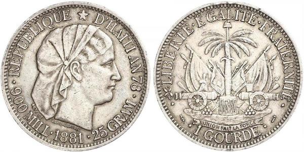 1 Gourde Haiti 銀 