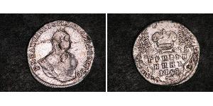 1 Grivennik Russian Empire (1720-1917) Silver Jelisaweta I Petrowna (1709-1762)