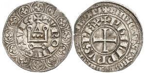 1 Groat France Argent Philippe IV de France(1268 -1314)