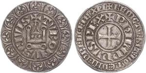 1 Groat Francia Argento Filippo IV di Francia (1268 -1314)