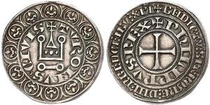 1 Groat Francia Argento Filippo IV di Francia (1268 -1314)