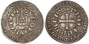 1 Groat Francia Argento Filippo IV di Francia (1268 -1314)