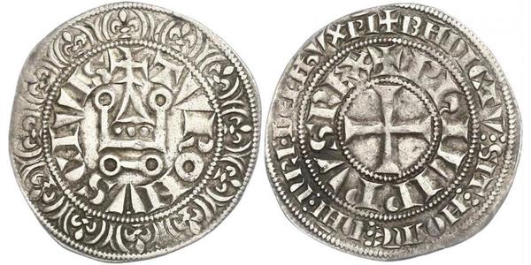 1 Groat Francia Argento Filippo IV di Francia (1268 -1314)