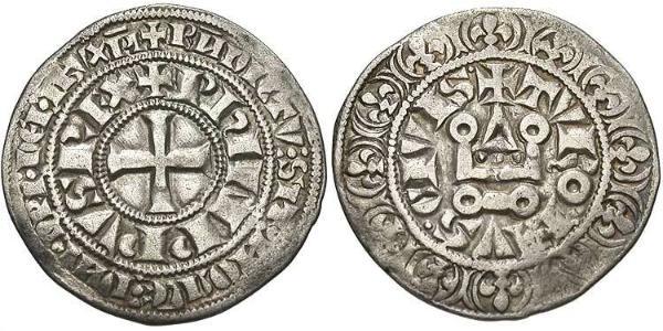 1 Groat Francia Argento Filippo IV di Francia (1268 -1314)