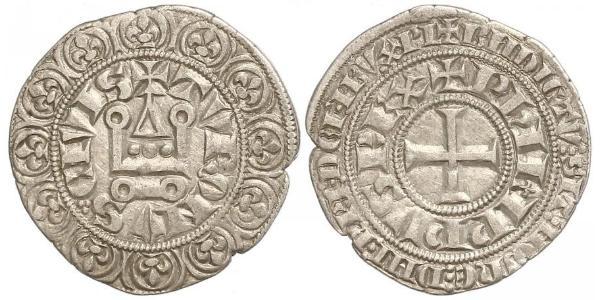 1 Groat Francia Argento Filippo IV di Francia (1268 -1314)