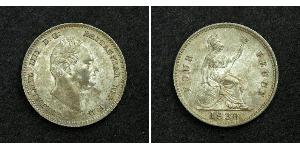 1 Groat Regno Unito di Gran Bretagna e Irlanda (1801-1922) Argento Guglielmo IV (1765-1837)