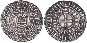 1 Groat Francia Plata Felipe IV de Francia (1268 -1314)