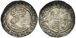 1 Groat Reino de Inglaterra (927-1649,1660-1707) Plata Enrique VIII (1491 - 1547)