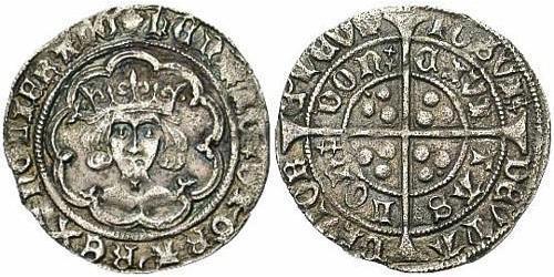 1 Groat Reino de Inglaterra (927-1649,1660-1707) Plata Enrique VI (1421-1471)