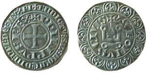 1 Groat Frankreich Silber Philip IV (1268 -1314)