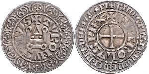 1 Groat Frankreich Silber Philip IV (1268 -1314)