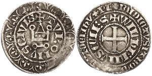 1 Groat Frankreich Silber Philip IV (1268 -1314)