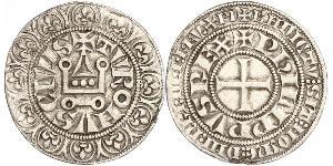 1 Groat Frankreich Silber Philip IV (1268 -1314)