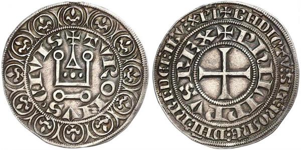 1 Groat Frankreich Silber Philip IV (1268 -1314)