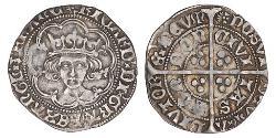 1 Groat Königreich England (927-1649,1660-1707) Silber Richard III (1452 - 1485)