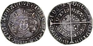 1 Groat Königreich England (927-1649,1660-1707) Silber Heinrich VI (1421-1471)