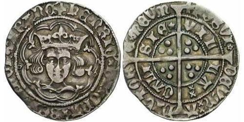 1 Groat Königreich England (927-1649,1660-1707) Silber Heinrich VI (1421-1471)