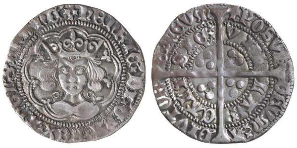 1 Groat Königreich England (927-1649,1660-1707) Silber Heinrich VI (1421-1471)