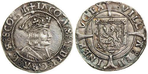 1 Groat Königreich Schottland (843-1707) Silber James V of Scotland (1512-1542)