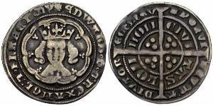 1 Groat Kingdom of England (927-1649,1660-1707) Silver Edward III (1312-1377)