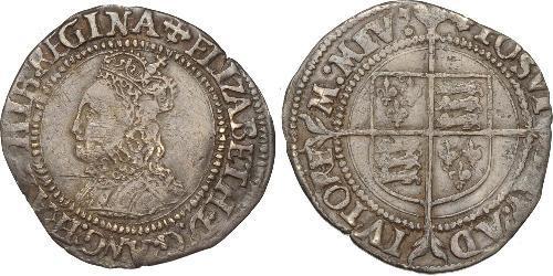 1 Groat Kingdom of England (927-1649,1660-1707) Silver Elizabeth I (1533-1603)