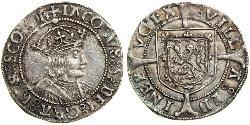 1 Groat Kingdom of Scotland (843-1707) Silver James V of Scotland (1512-1542)