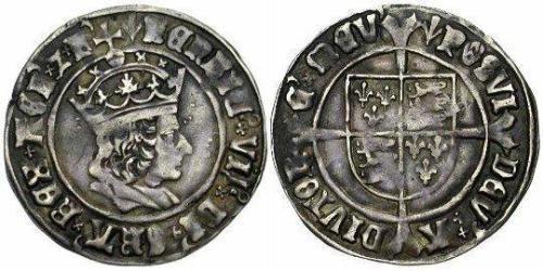 1 Groat 英格兰王国 銀 亨利七世 (英格兰)  (1457 - 1509)