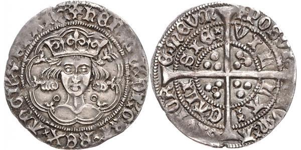 1 Groat 英格兰王国 銀 亨利六世 (英格兰) (1421-1471)
