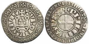 1 Gros Tournois Kingdom of France (843-1791) Argent Philippe V le Long (1292 - 1322)