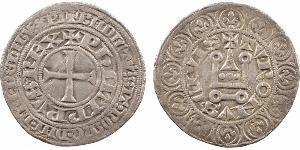 1 Gros Tournois Kingdom of France (843-1791) Argent Philippe V le Long (1292 - 1322)