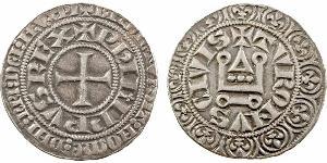 1 Gros Tournois Kingdom of France (843-1791) Argent Philippe V le Long (1292 - 1322)