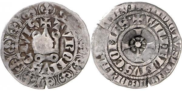 1 Gros Tournois Francia medioevale (843-1791) Argento Filippo V di Francia (1292 - 1322)