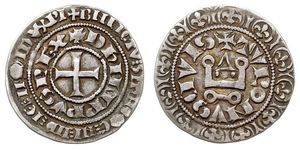 1 Gros Tournois Reino de Francia (843-1791) Plata Felipe V de Francia (1292 - 1322)