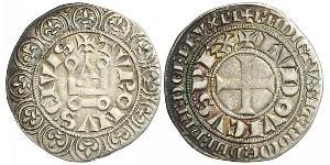 1 Gros Tournois Kingdom of France (843-1791) Silver Philip V of France (1292 - 1322)