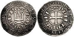 1 Gros Tournois Франкське королівство (843-1791) Срібло Філіп V Довгий (1292 - 1322)
