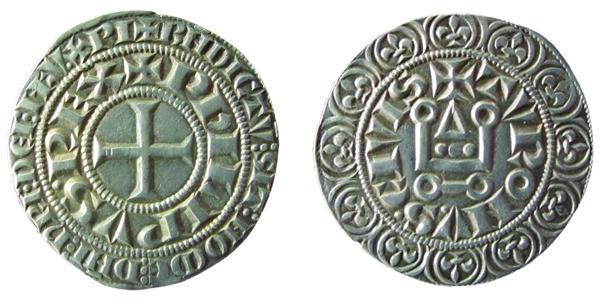 1 Gros Tournois Франкське королівство (843-1791) Срібло Філіп V Довгий (1292 - 1322)