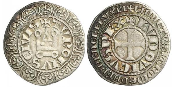 1 Gros Tournois Франкське королівство (843-1791) Срібло Філіп V Довгий (1292 - 1322)