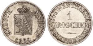 1 Groschen Anhalt-Bernbourg (1603 - 1863) Argent Alexandre-Charles d