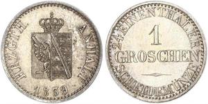 1 Groschen Anhalt-Bernbourg (1603 - 1863) Argent Alexandre-Charles d